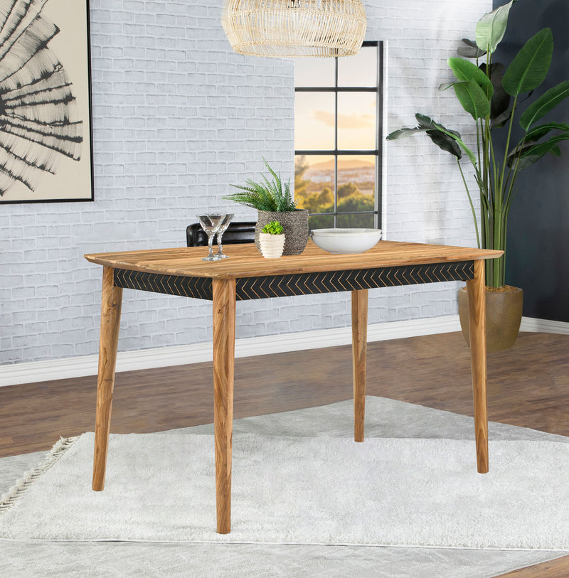 Partridge Rectangular Counter Height Table Natural Sheesham