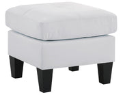 Upholstered Ottoman by Glory Furniture, casual and stylish for modern living spaces, with a cushioned top and sleek design.