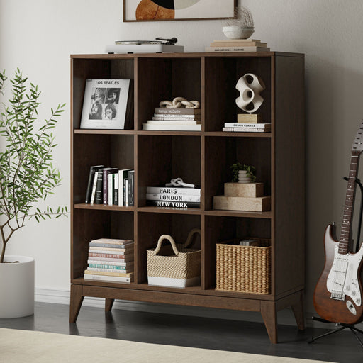 Harper - 9 Cube Storage - Walnut Brown - R&R Furniture Gallery (Fountain Valley, CA)