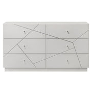 Esther - Dresser - White / Silver - R&R Furniture Gallery (Fountain Valley, CA)