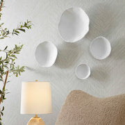 Set of four Uttermost Lucky Coins wall decor bowls with metallic finish, arranged on a white background.