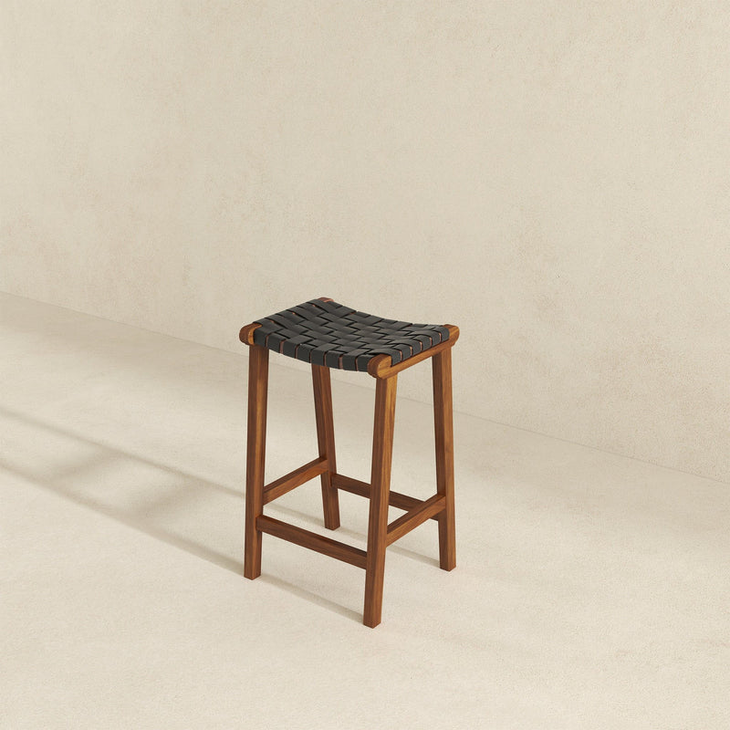 James - Mid-Century Modern Genuine Counter Stool - R&R Furniture Gallery (Fountain Valley, CA)