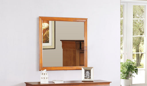 Glory Furniture traditional wall mirror with a decorative frame, suitable for any space, reflecting a stylish and functional design.