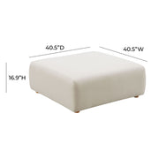 Hangover - Linen Ottoman - Cream - R&R Furniture Gallery (Fountain Valley, CA)