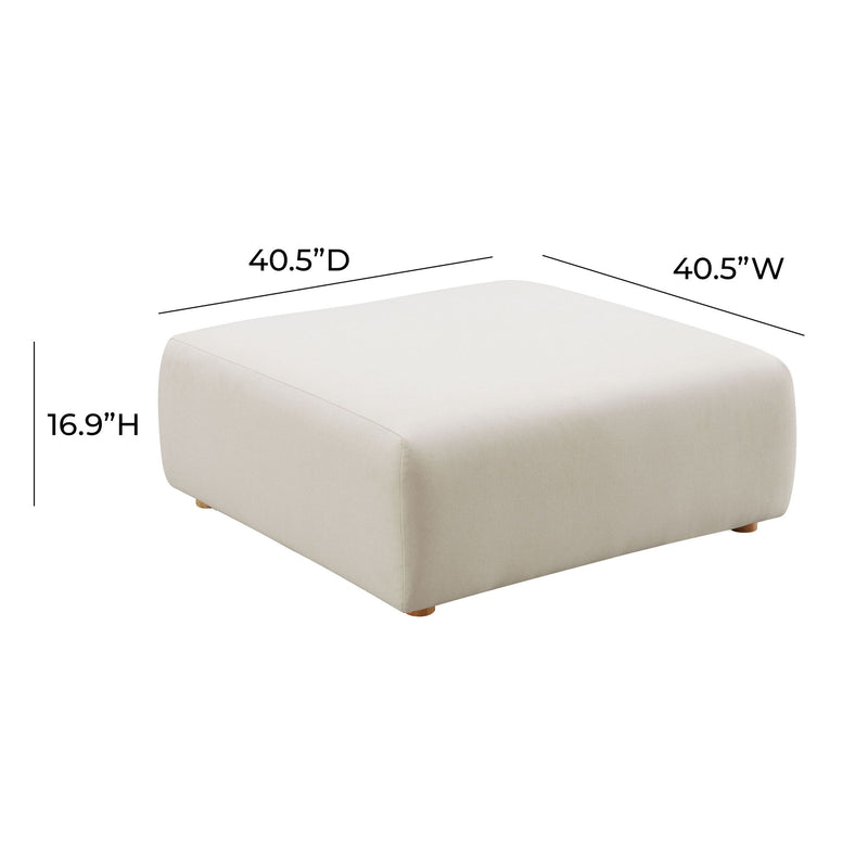 Hangover - Linen Ottoman - Cream - R&R Furniture Gallery (Fountain Valley, CA)