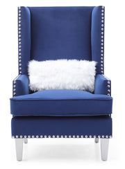 Elegant traditional arm chair by Glory Furniture with ornate wooden arms and plush upholstery, ideal for classic living room decor.