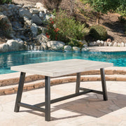 Outdoor Sandblast Finish Acacia Wood Dining Table - R&R Furniture Gallery (Fountain Valley, CA)