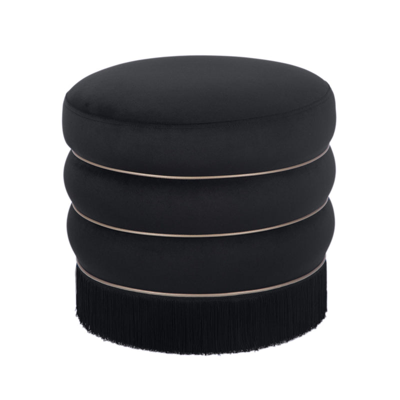 Lakka - Velvet Ottoman - R&R Furniture Gallery (Fountain Valley, CA)