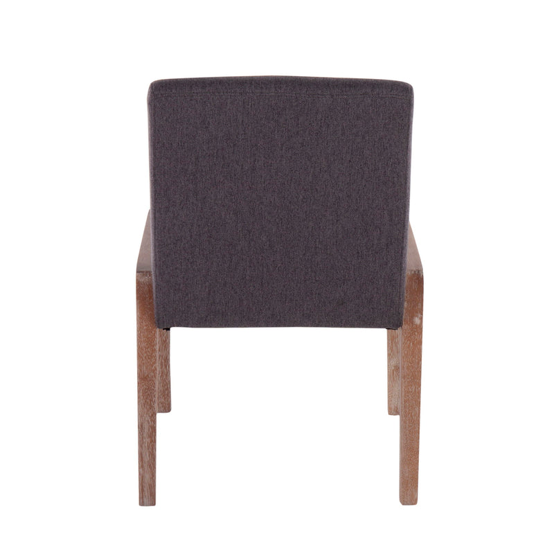 Set of two Lumi Source Carmen contemporary chairs with sleek design and wooden legs, shown in a modern living space.