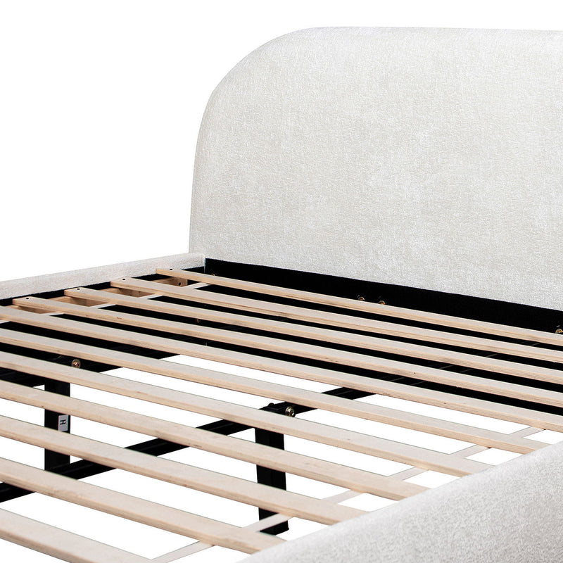 Archie Puffy Grounded - Upholstered Platform Bed - R&R Furniture Gallery (Fountain Valley, CA)