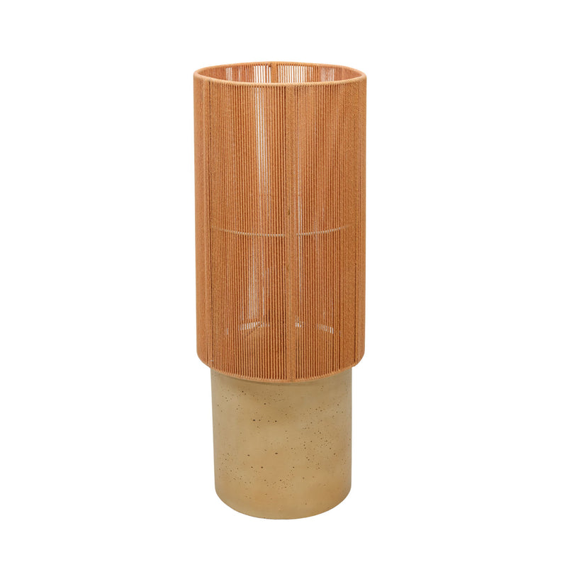 Modern TOV Furniture Mondada concrete floor lamp with a sleek, minimalist design and cylindrical shape in a neutral finish.