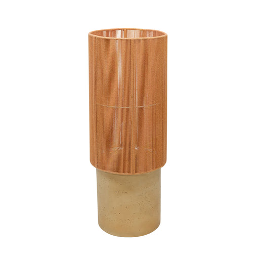 Modern TOV Furniture Mondada concrete floor lamp with a sleek, minimalist design and cylindrical shape in a neutral finish.
