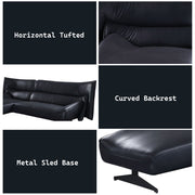 Maeko - Sectional Sofa - Dark Gray Top Grain Leather - R&R Furniture Gallery (Fountain Valley, CA)