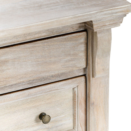 Adelaide - 3 Drawer Nightstand - Natural Cream Wash - R&R Furniture Gallery (Fountain Valley, CA)