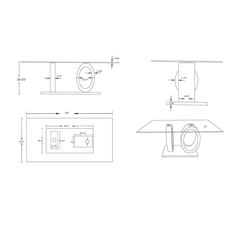 Royce - Dining Table Ecom - R&R Furniture Gallery (Fountain Valley, CA)