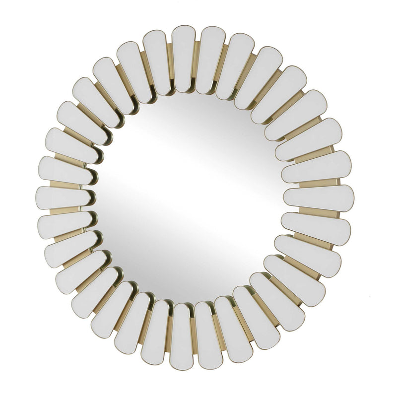 Miran - Glass Round Mirror - White