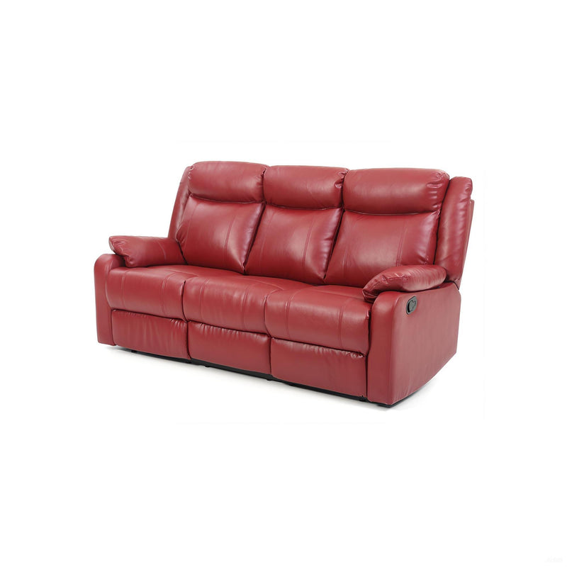 Contemporary three-seater reclining sofa by Glory Furniture with plush fabric and modern design, shown in a stylish living room setting.