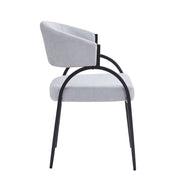 Contemporary Upholstered Dining Chairs With Metal Legs (Set of 2) - R&R Furniture Gallery (Fountain Valley, CA)