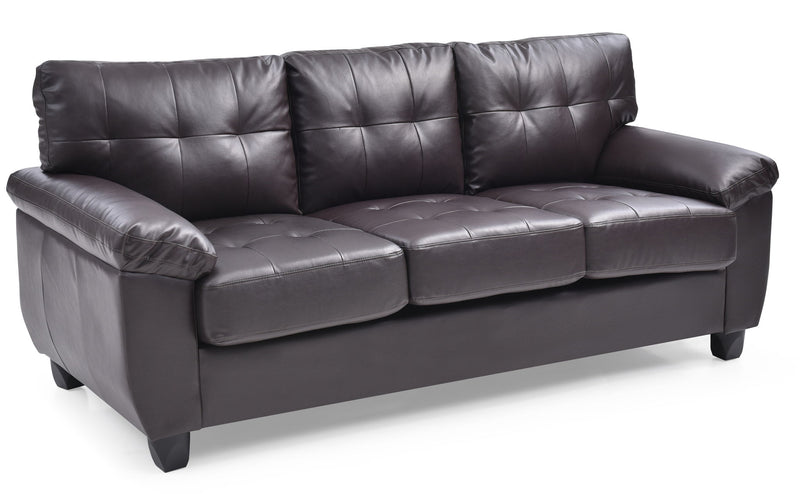 Comfortable stationary sofa by Glory Furniture with plush cushions and fabric upholstery, shown in a modern living room setting.