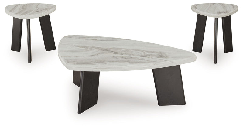 Lilyberg - Occasional Table Set (Set of 3) - Gray / Black - R&R Furniture Gallery (Fountain Valley, CA)