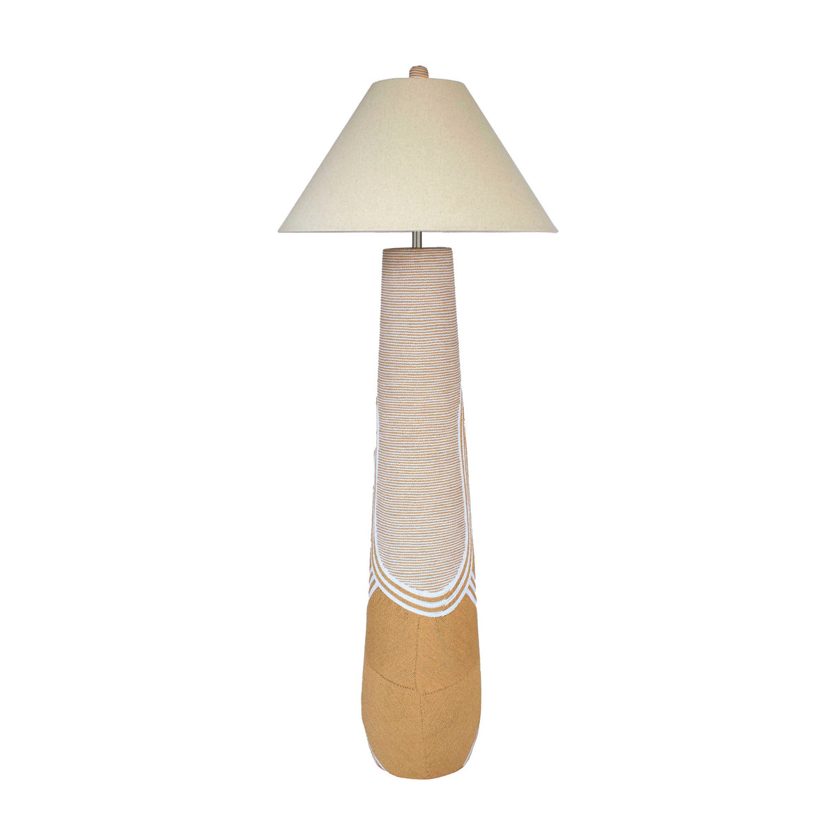 Harlee - Woven Floor Lamp - Natural - R&R Furniture Gallery (Fountain Valley, CA)