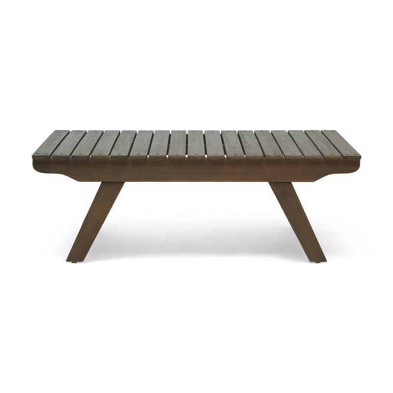 Outdoor Acacia Wood Coffee Table With Open Slat Design - R&R Furniture Gallery (Fountain Valley, CA)