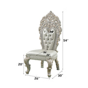 Sandoval - Side Chair (Set of 2) - Beige Synthetic Leather & Champagne - R&R Furniture Gallery (Fountain Valley, CA)