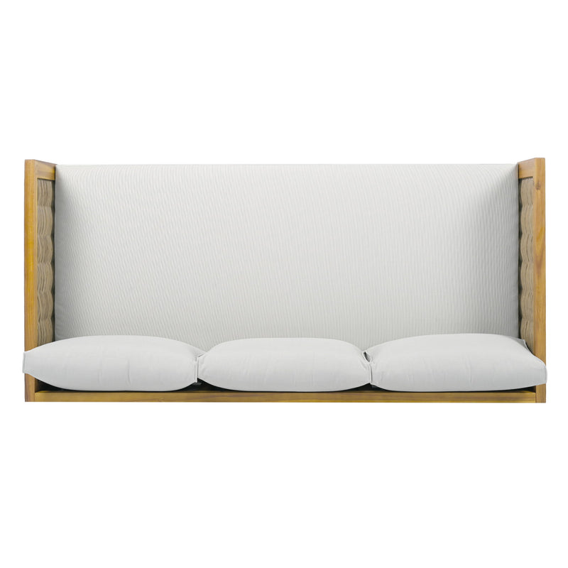 Claremont - 3 Seater Daybed Teak Acacia Wood Water Resistant Cushions - R&R Furniture Gallery (Fountain Valley, CA)