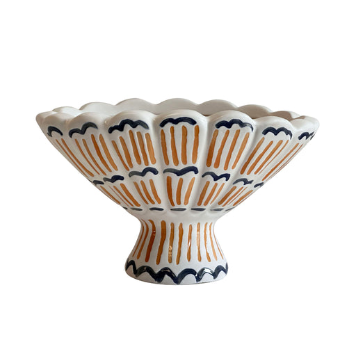 Earthenware - Roman Coral Bowl - White - R&R Furniture Gallery (Fountain Valley, CA)
