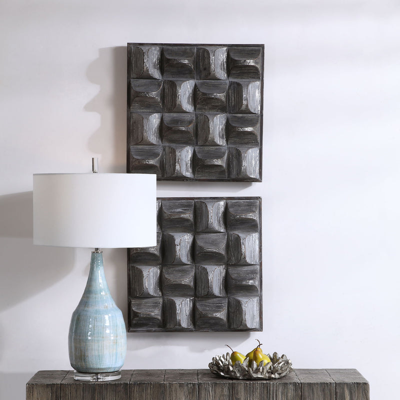 Uttermost Pickford wood wall decor featuring a rustic, textured wooden panel design for stylish home wall decoration.