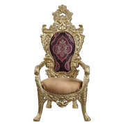 Bernadette - Arm Chair (Set of 2) - Pattern Fabric & Gold - R&R Furniture Gallery (Fountain Valley, CA)