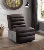 Okzuil - Power Motion Recliner - Two Tone Gray Top Grain Leather & Aluminum - R&R Furniture Gallery (Fountain Valley, CA)