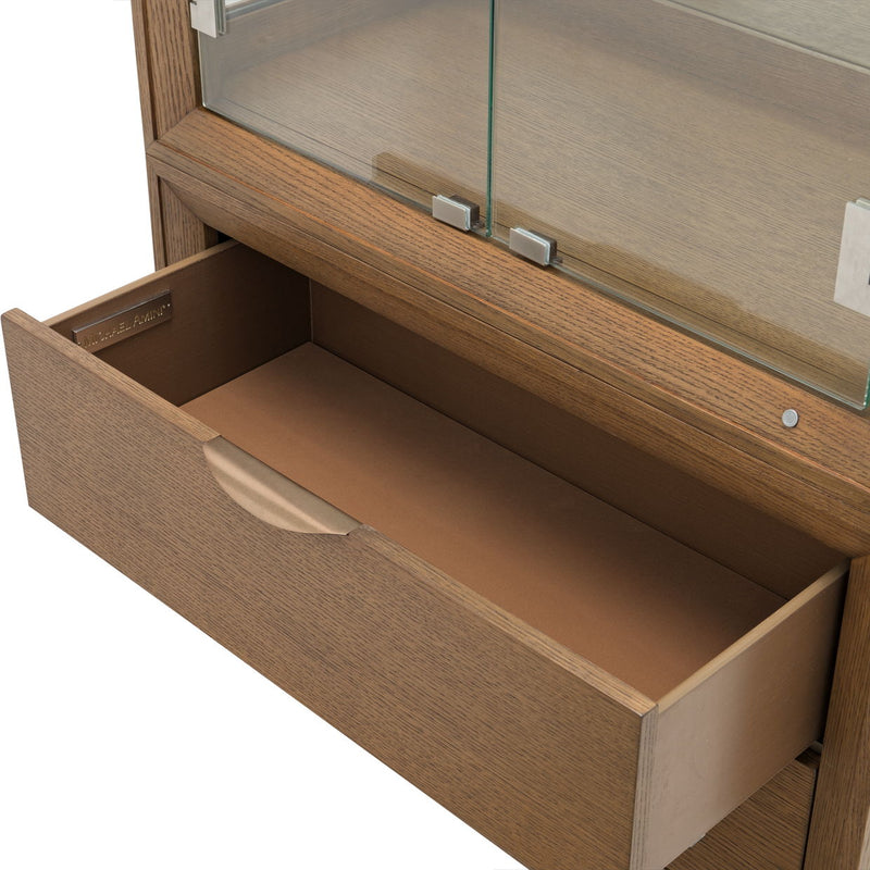 Portrait - Display Cabinet - Sienna Brown - R&R Furniture Gallery (Fountain Valley, CA)