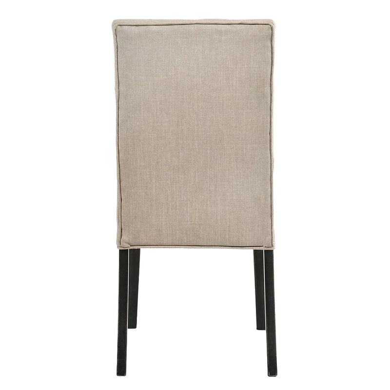 Morland - Side Chair (Set of 2) - Tan Linen & Vintage Black