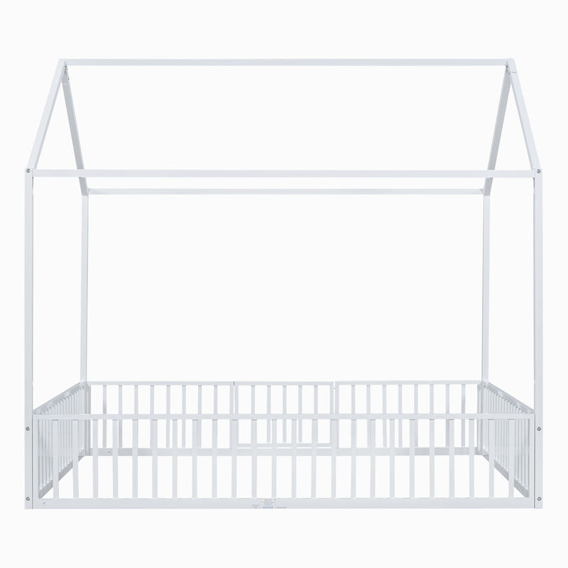 Metal House Bed With Fence And Door - R&R Furniture Gallery (Fountain Valley, CA)