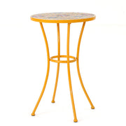 Outdoor Side Table With Tile Mosaic Table Top - Yellow - R&R Furniture Gallery (Fountain Valley, CA)