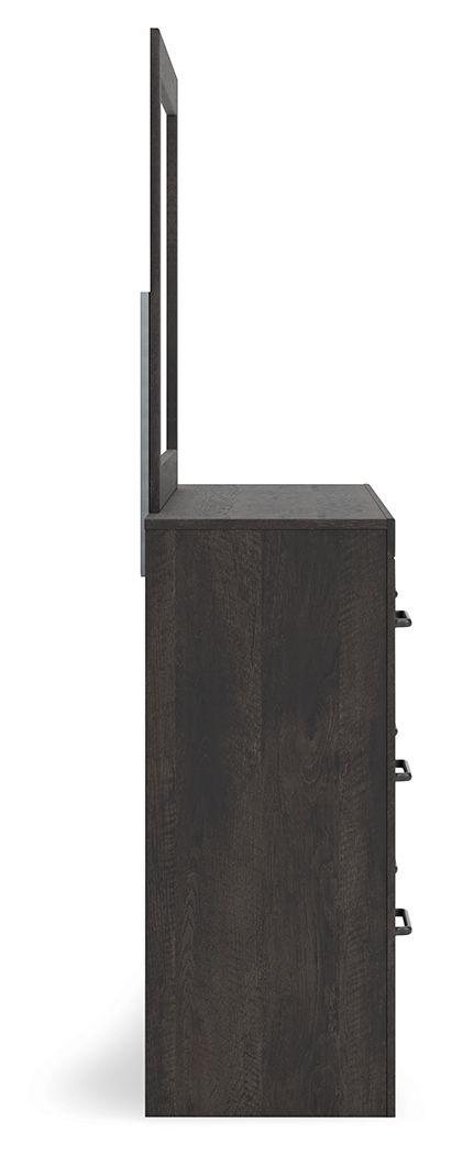 Hollivern - Dresser And Mirror - Dark Gray - R&R Furniture Gallery (Fountain Valley, CA)