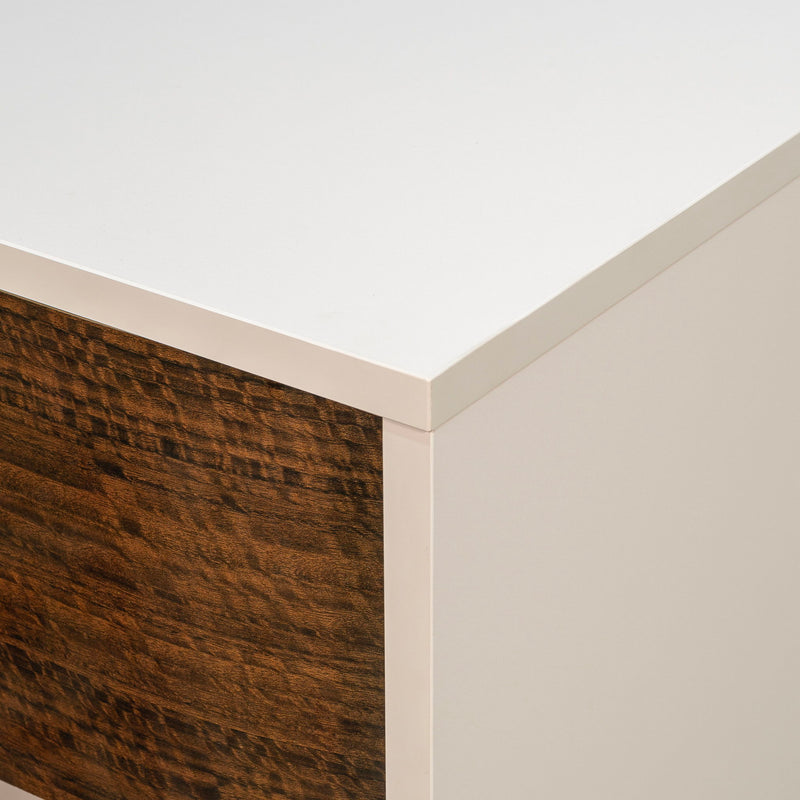 Michael Amini Pavira accent nightstand featuring a sleek wood finish and elegant design perfect for bedroom decor.
