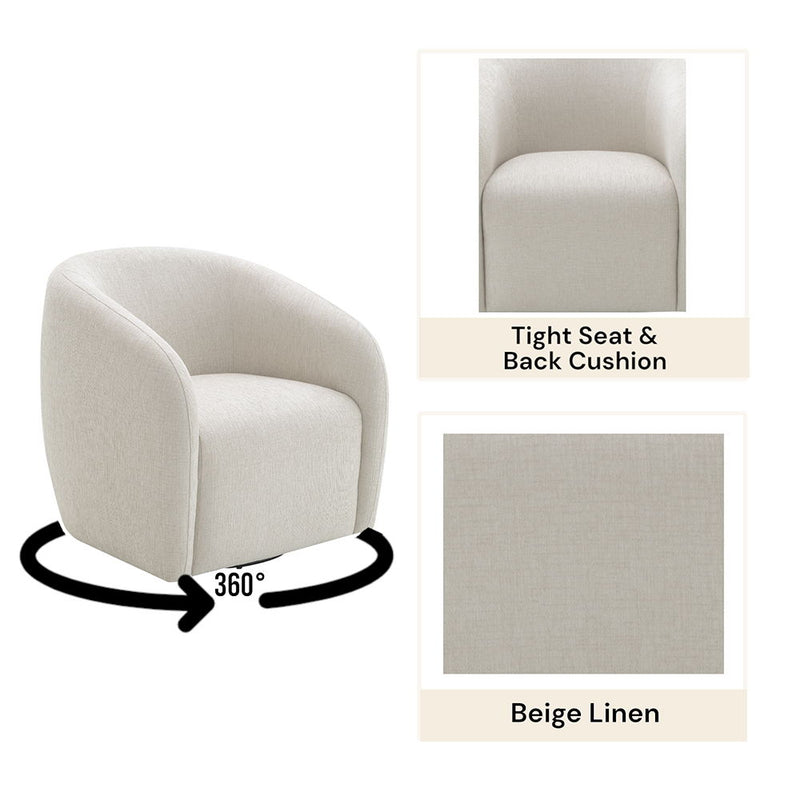 Etienne - Chair With Swivel - R&R Furniture Gallery (Fountain Valley, CA)