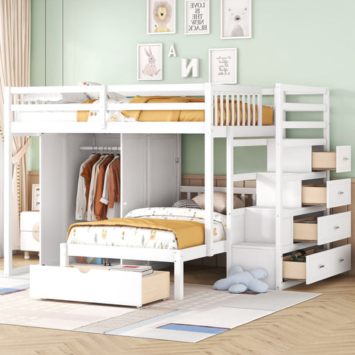 Bunk Bed With Wardrobe, Drawers - R&R Furniture Gallery (Fountain Valley, CA)