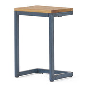 Small C Shaped End Table With Iron Base And Fir Wood Top - Black - R&R Furniture Gallery (Fountain Valley, CA)