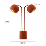 Hubli - Table Lamp - Red - R&R Furniture Gallery (Fountain Valley, CA)