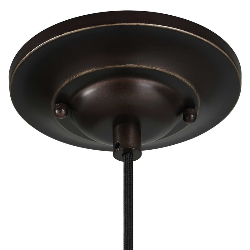 Placuna bronze pendant light by Uttermost, 1-light pendant lighting fixture with a sleek bronze finish and modern design.