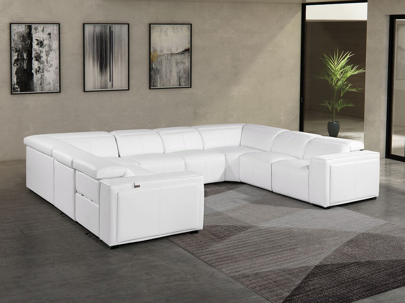 1224 - 8-Piece U-Shaped Sectional Sofa In With 4 Power Recliners & Power Headrest - R&R Furniture Gallery (Fountain Valley, CA)