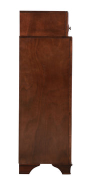 Glory Furniture LaVita accent chest featuring a modern wooden design with sleek drawers and decorative handles.