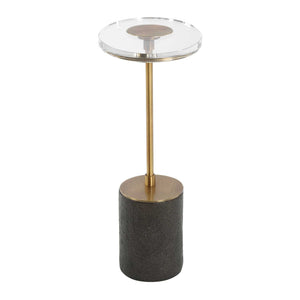 Kaufman - Crystal Accent Table - Black / Brass