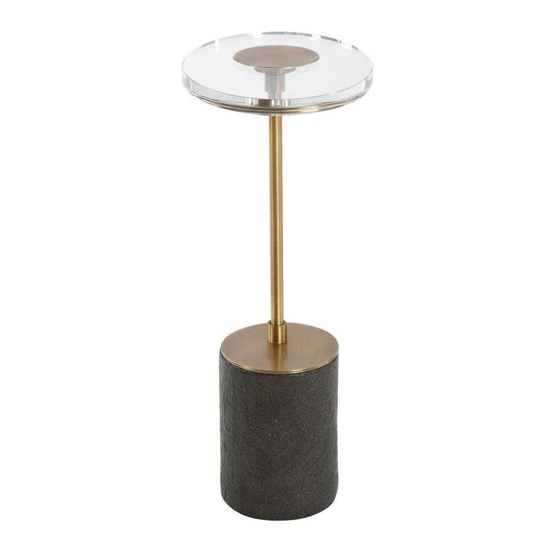 Kaufman - Crystal Accent Table - Black / Brass