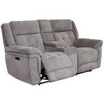 Richland - Power Reclining Console Loveseat - Bristol Gray - R&R Furniture Gallery (Fountain Valley, CA)