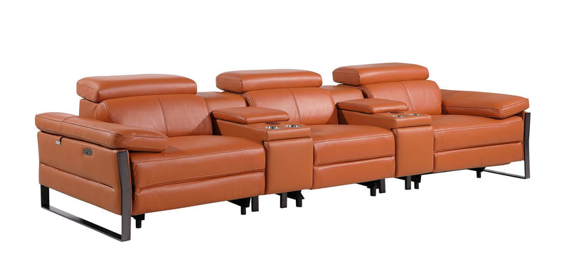 1246 - Modular Power Reclining Dual Console Sofa And Console Loveseat Set With Power Headrests