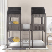 Bunk Bed With Roof, Window, Guardrail, Ladder - R&R Furniture Gallery (Fountain Valley, CA)